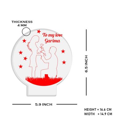 Customized Name Lamp for Couple with Automatic Color Changing Light Gift for Anniversary Birthday Valentine Day Acrylic Desk Table lamp Wooden Base